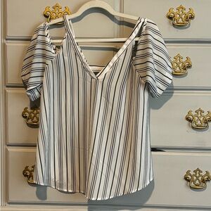 Black and white blouse. Size S